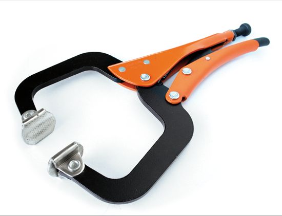 Grip-On 12" Steel C-Clamp with Swivel Pads - GR22412
