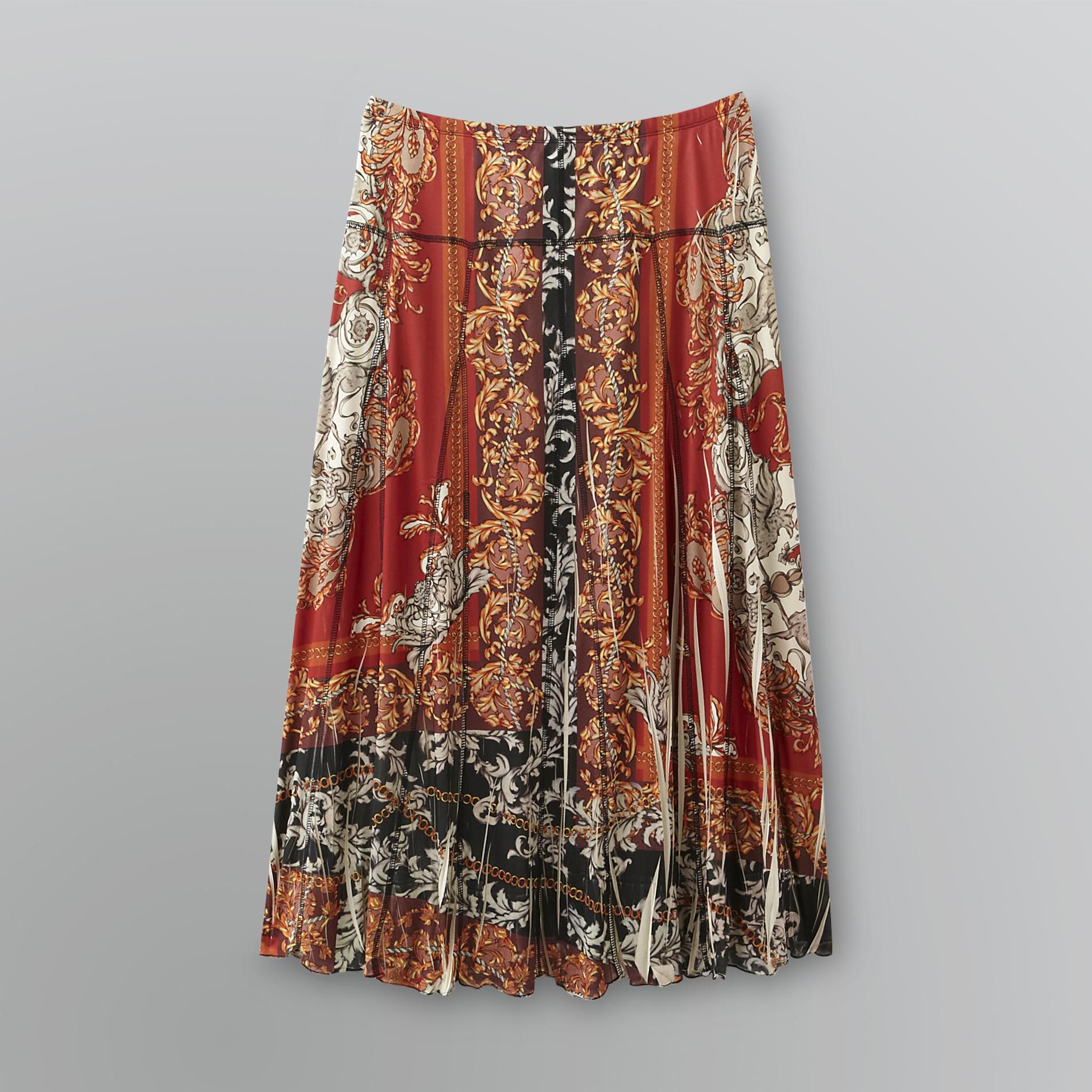 One World Women's Plus Sublimation Maxi Skirt