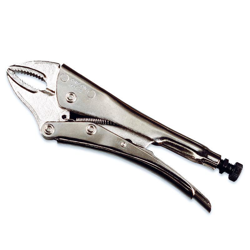 Grip-On 10 Inch Curved Jaw Locking Pliers w/ Wire Cutter - GR12110