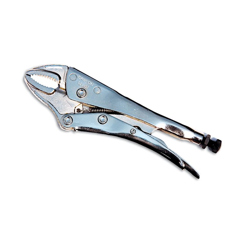 Grip-On 7-Inch Curved Jaw Locking Plier w/ Wire Cutter - GR12107