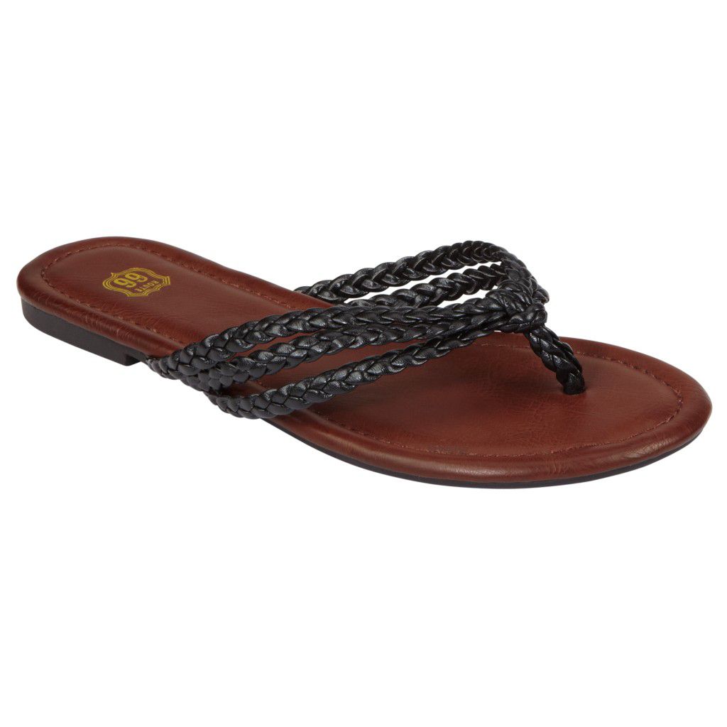 Route 66 Women's Wallace Flat Thong Sandal Black