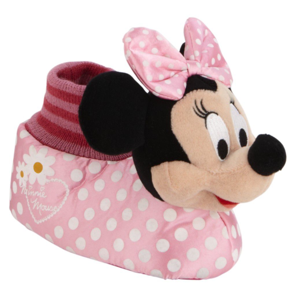 Disney Toddler Girl's Minnie Mouse Socktop Slipper - Pink