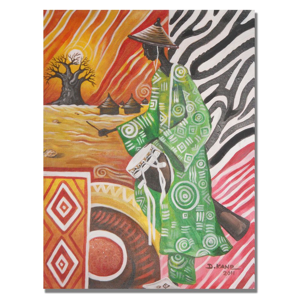 Trademark Global Djibrirou Kane 'Drum Player' Canvas Art