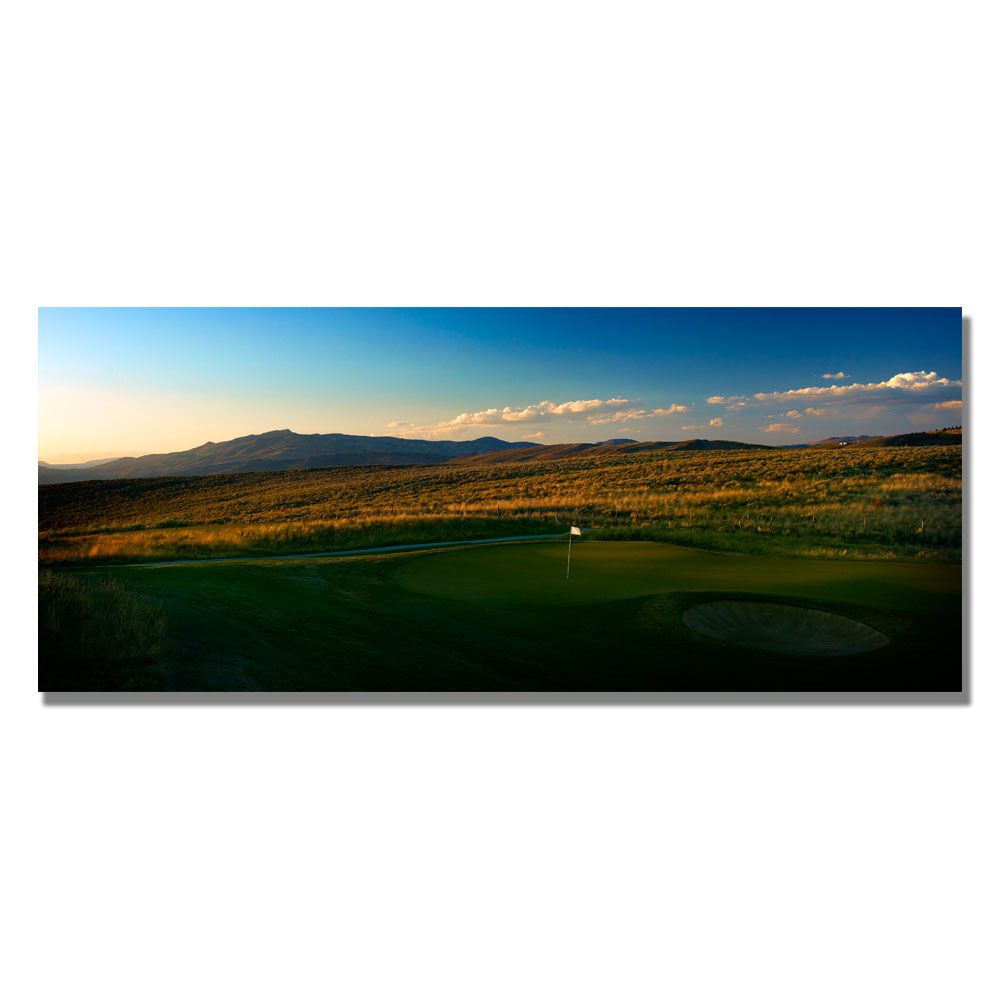 Trademark Global 10 x 24 inches Sunset on the Green Canvas Golf Art