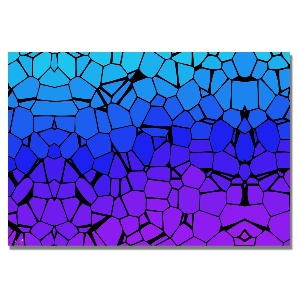 Trademark Global 16x24 inches "Crystals of Blue and Purple"