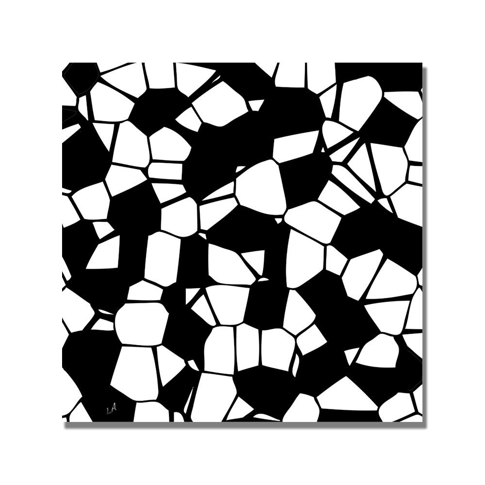 Trademark Global 35x35 inches "Crystals of Black and White"
