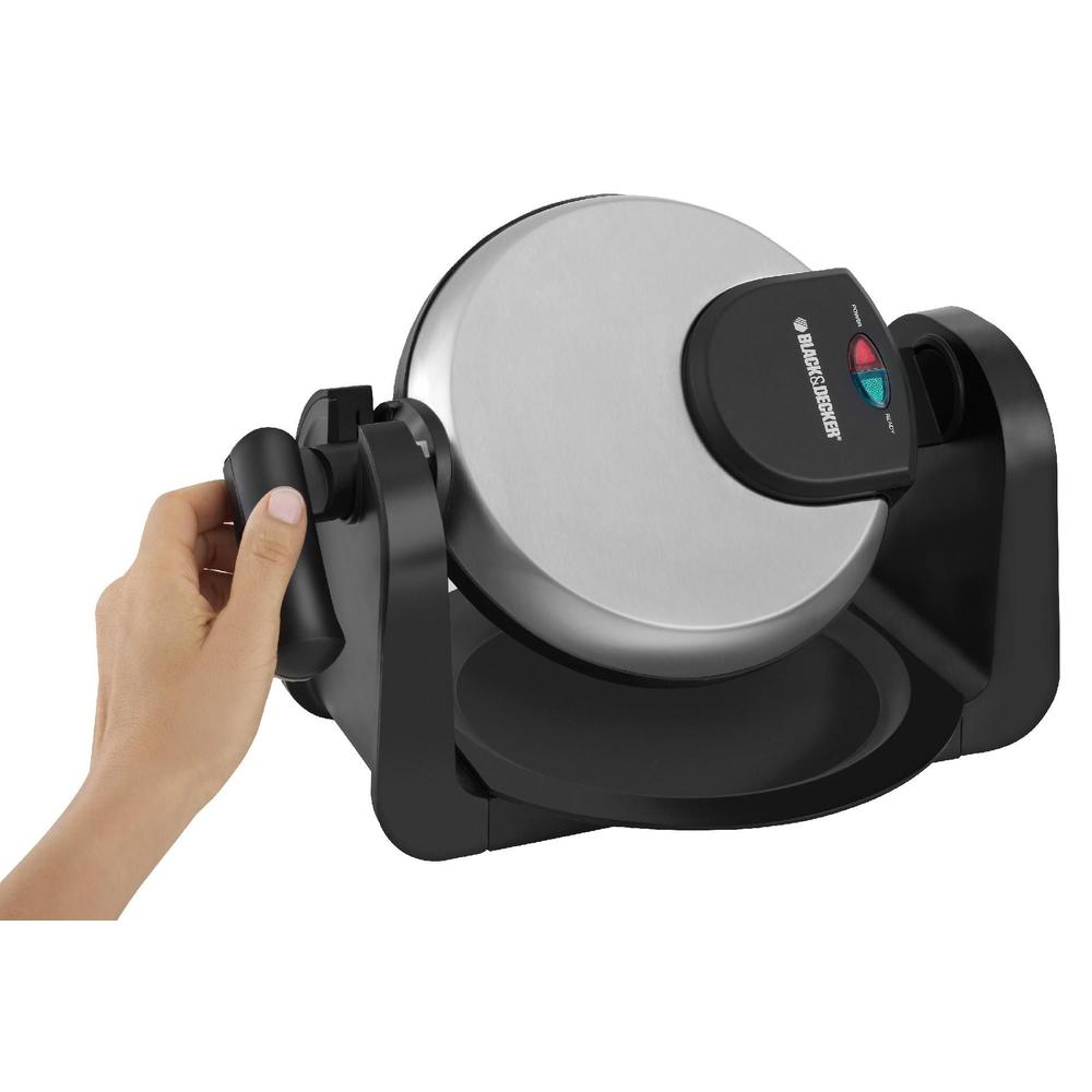 BLACK+DECKER Belgian Flip Waffle Maker Silver