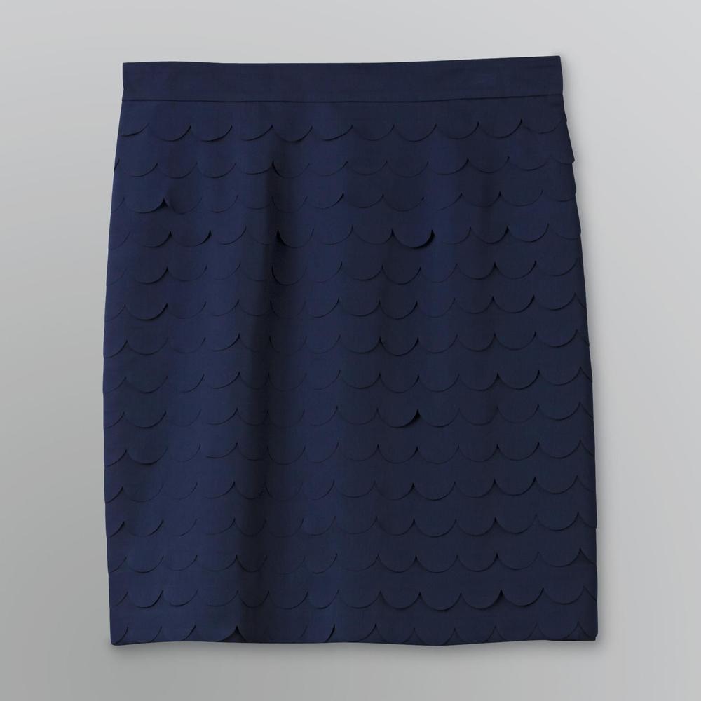 Jaclyn Smith Women's Tiered Petal Pencil Skirt