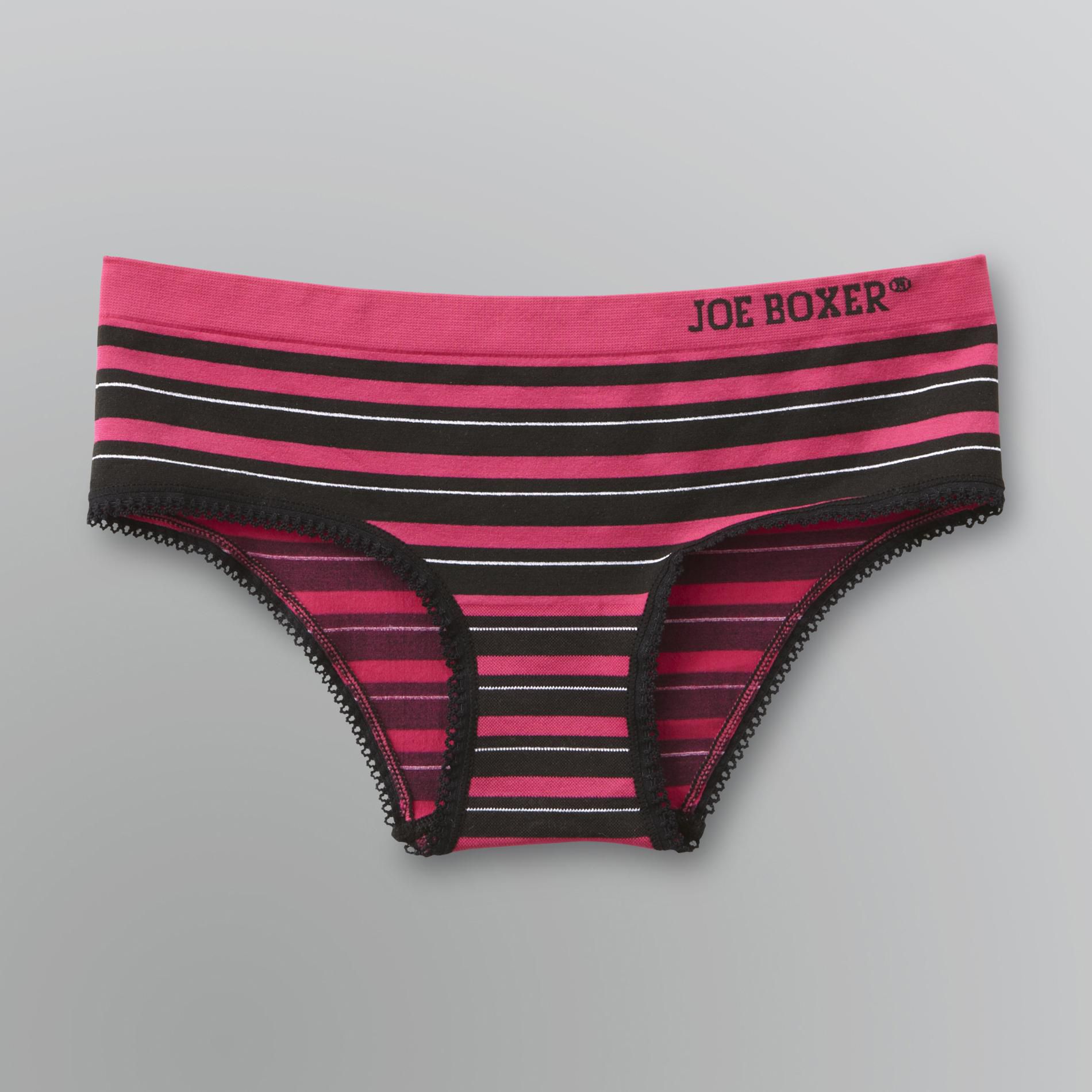 Joe Boxer Women's Seamless Striped Hipster Panty