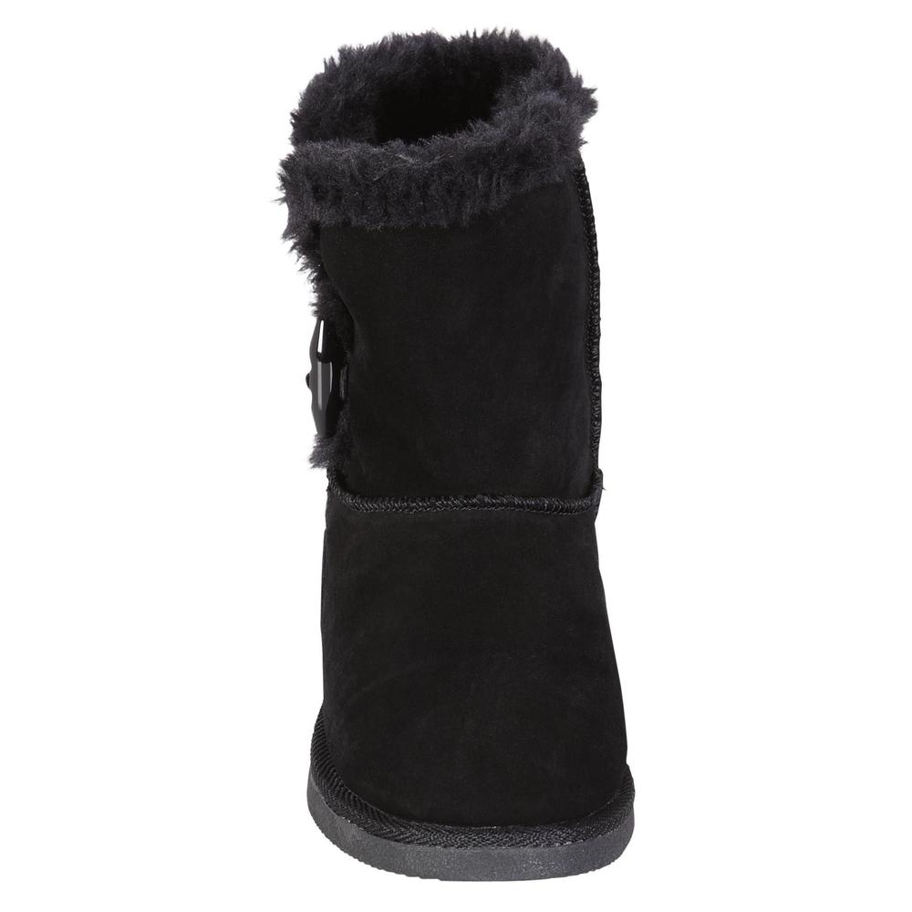 Expressions Girl's Aany 3 Faux Fur Cozy Boot - Black