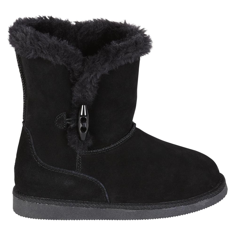 Expressions Girl's Aany 3 Faux Fur Cozy Boot - Black