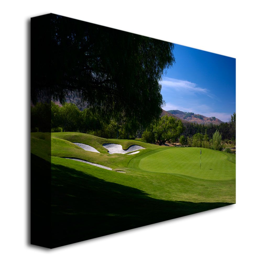 Trademark Global 18 x 24 inches Approaching the Green Canvas Golf Art