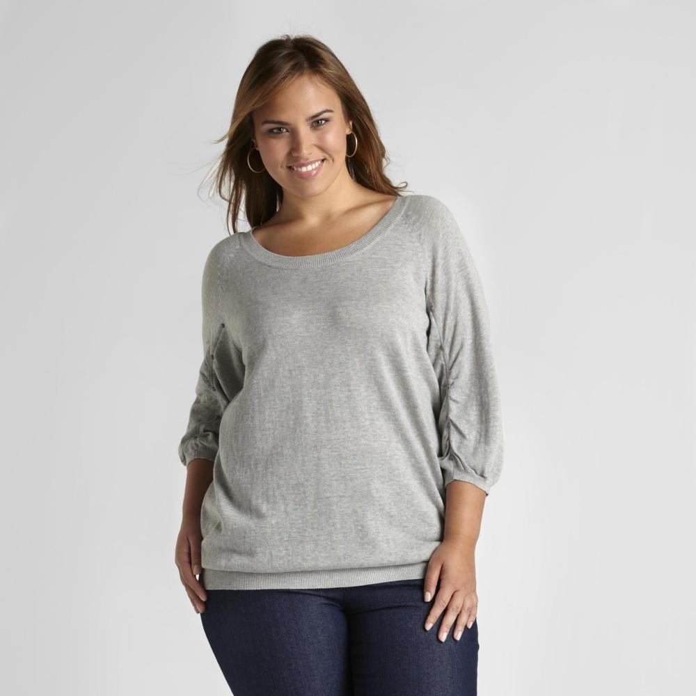 Love Your Style, Love Your Size Women's Plus Dolman Sweater