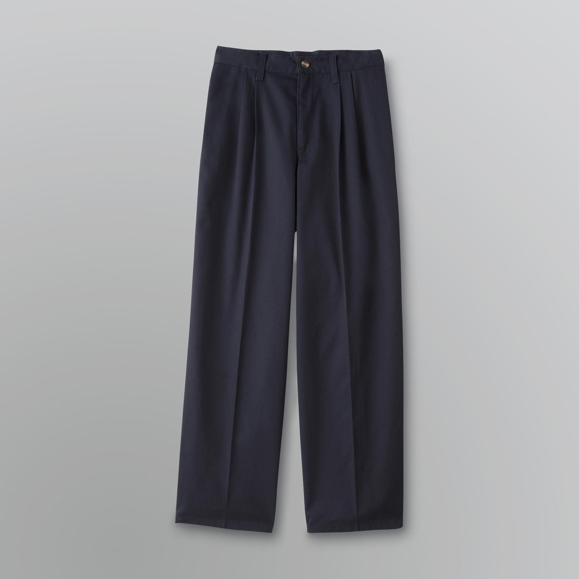 Basic Editions Boy's Pleated Twill Pants, Size: 6, Brown Basic Editions Boy's Pleated Twill Pants, Size: 6, Brown