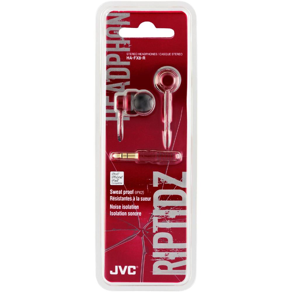 JVC Kenwood HAFX8R Inner Ear Riptidz - Red