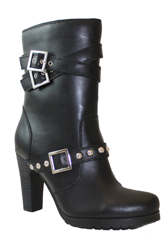 biker boots high heel