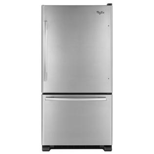 Whirlpool Gb2fhdxws 21 9 Cu Ft Single Door Bottom Freezer Refrigerator Stainless Steel American Freight Sears Outlet