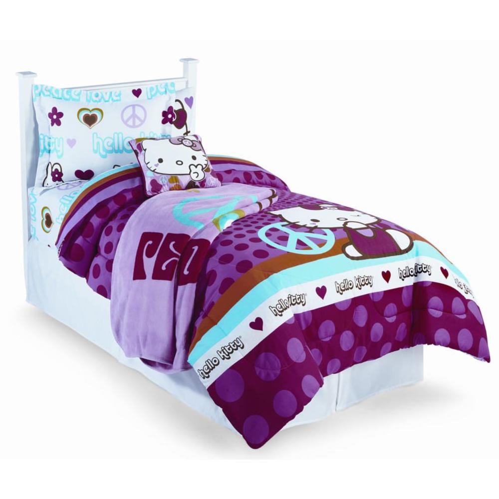 Hello Kitty Peace Signs Twin Comforter