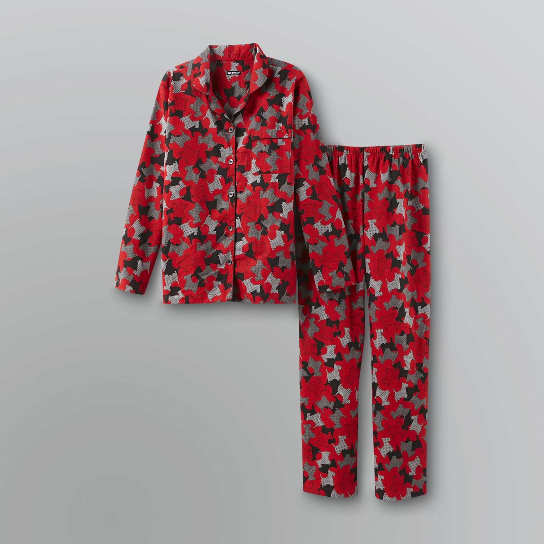 Joe Boxer Women's Flannel Pajama Set Dogs