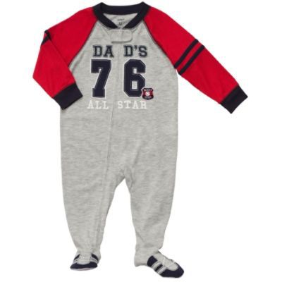 Carter's Boy&#8217;s Infant Sleeper &#8216;Dad&#8217;s All Star&#8217; Gray/Red