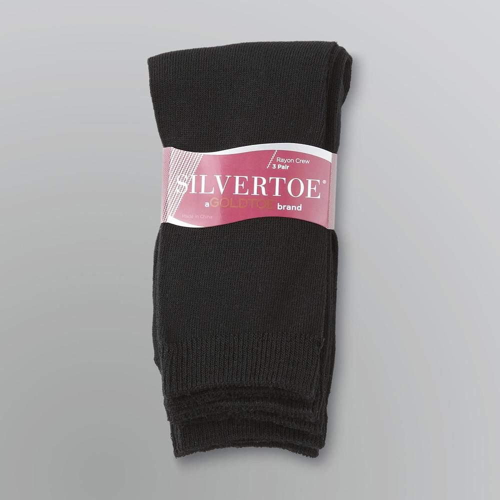 Silvertoe Women's Crew Socks - 3 Pair