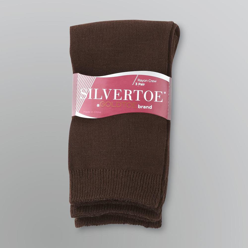 Silvertoe Women's Crew Socks - 3 Pair