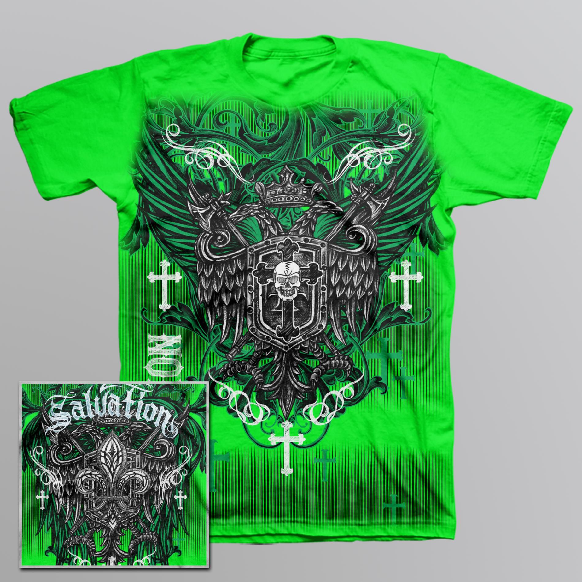 Young Men’s Graphic Tee Shirt Salvation Lime Green