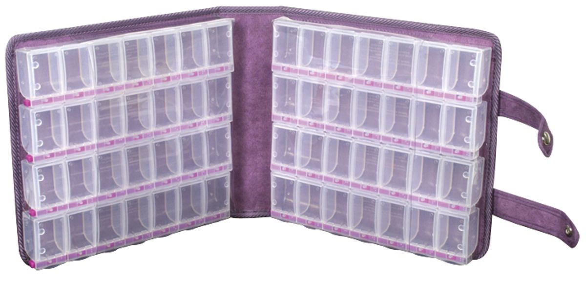 Craft Mates Lockables Large Organizer Case 9"X9.5"X2.5"-Purple Ultrasuede