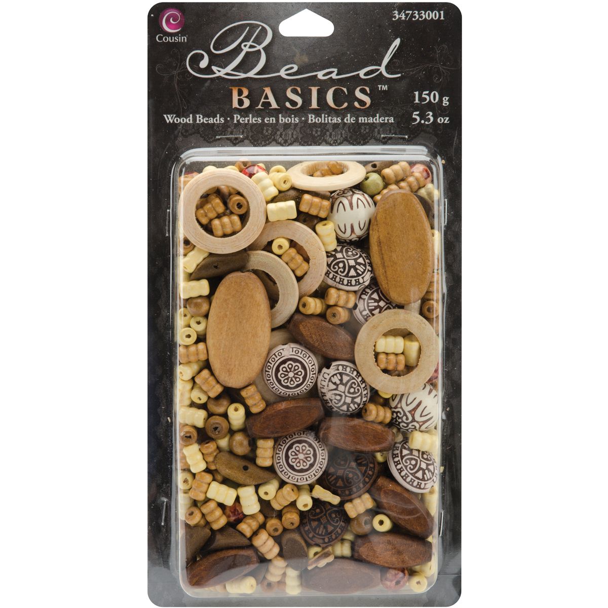 Jewelry Basics Wood Bead Mix ?mm ?/Pkg-#1