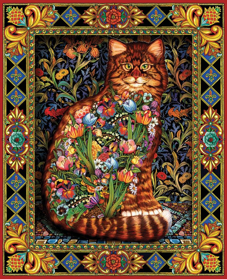 Jigsaw Puzzle 1000 Pieces 24"X30"-Tapestry Cat