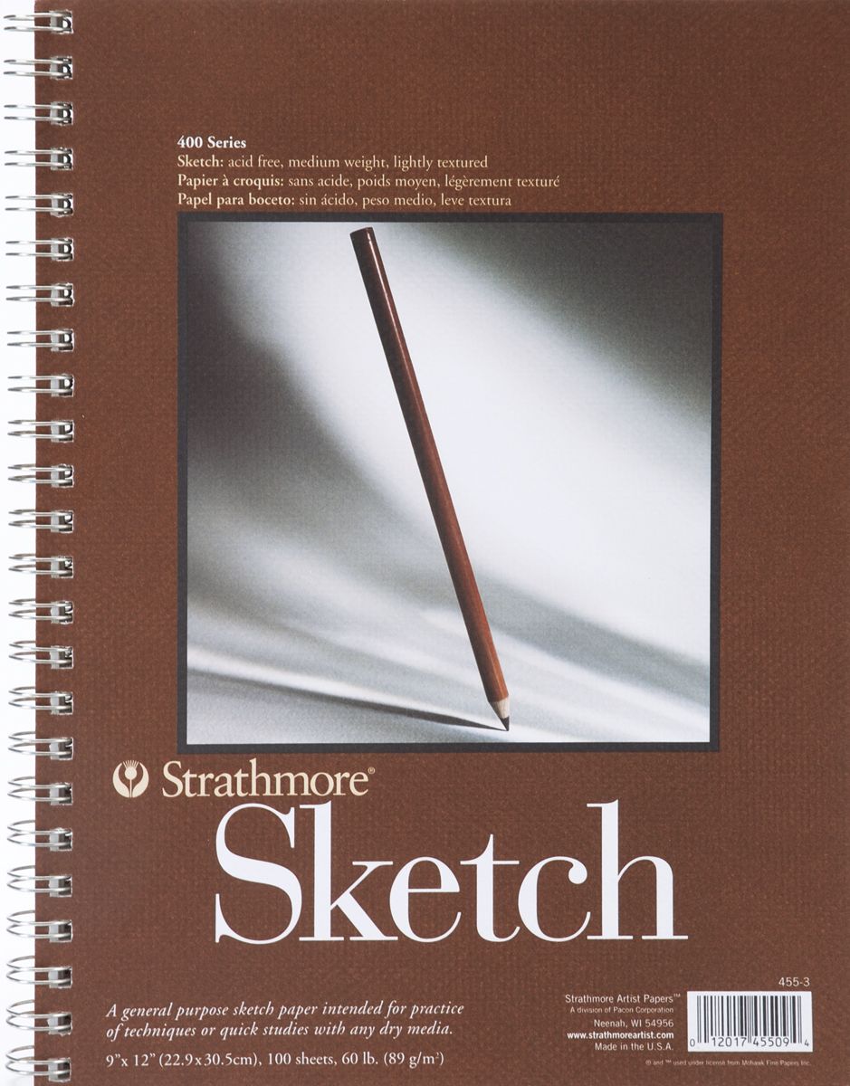 Strathmore Spiral Sketch Book 9X12-100 Sheets