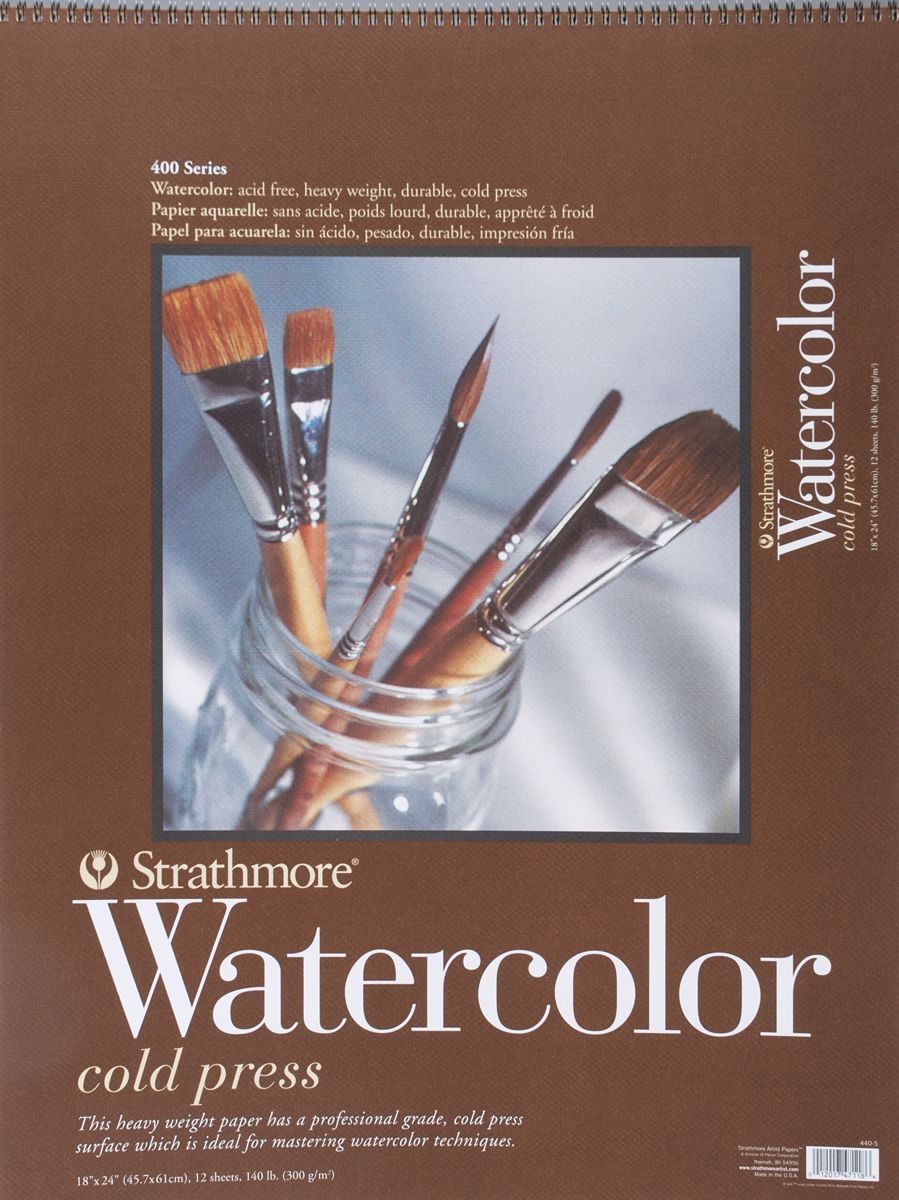 Strathmore Watercolor Cold Press Paper Pad 18"X24"-12 sheets