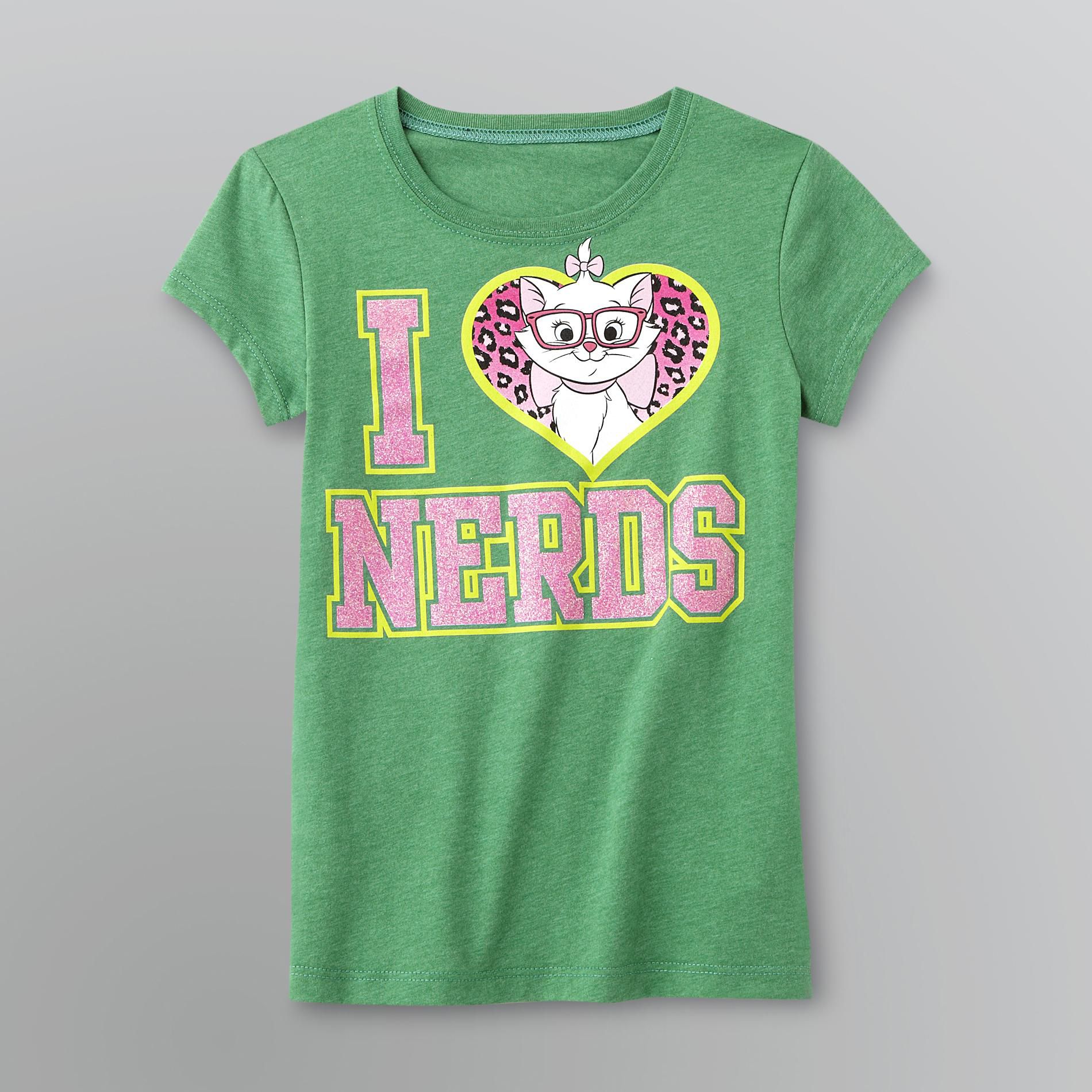Disney Aristocats Girl's Glitter T-Shirt - Love Nerds