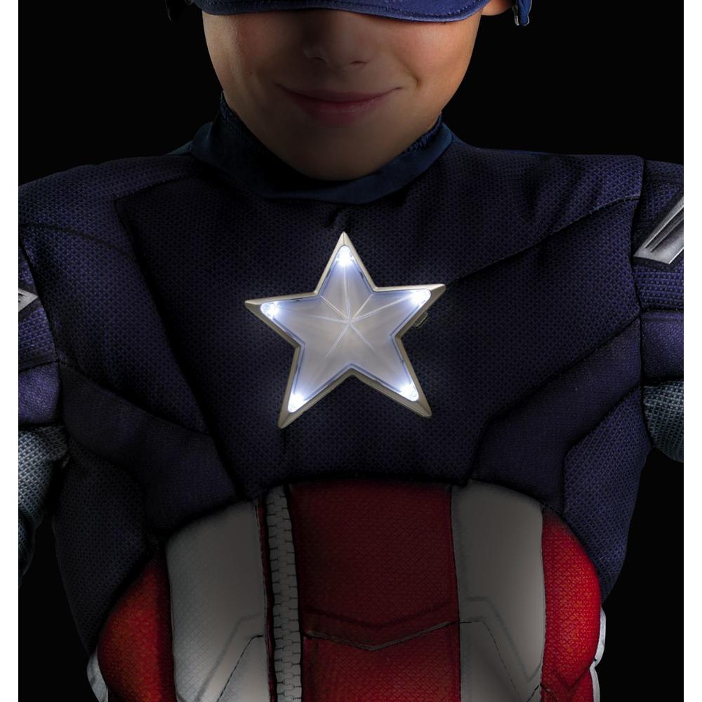 The Avengers Captain America Muscle Light-Up Boy's Halloween Costume