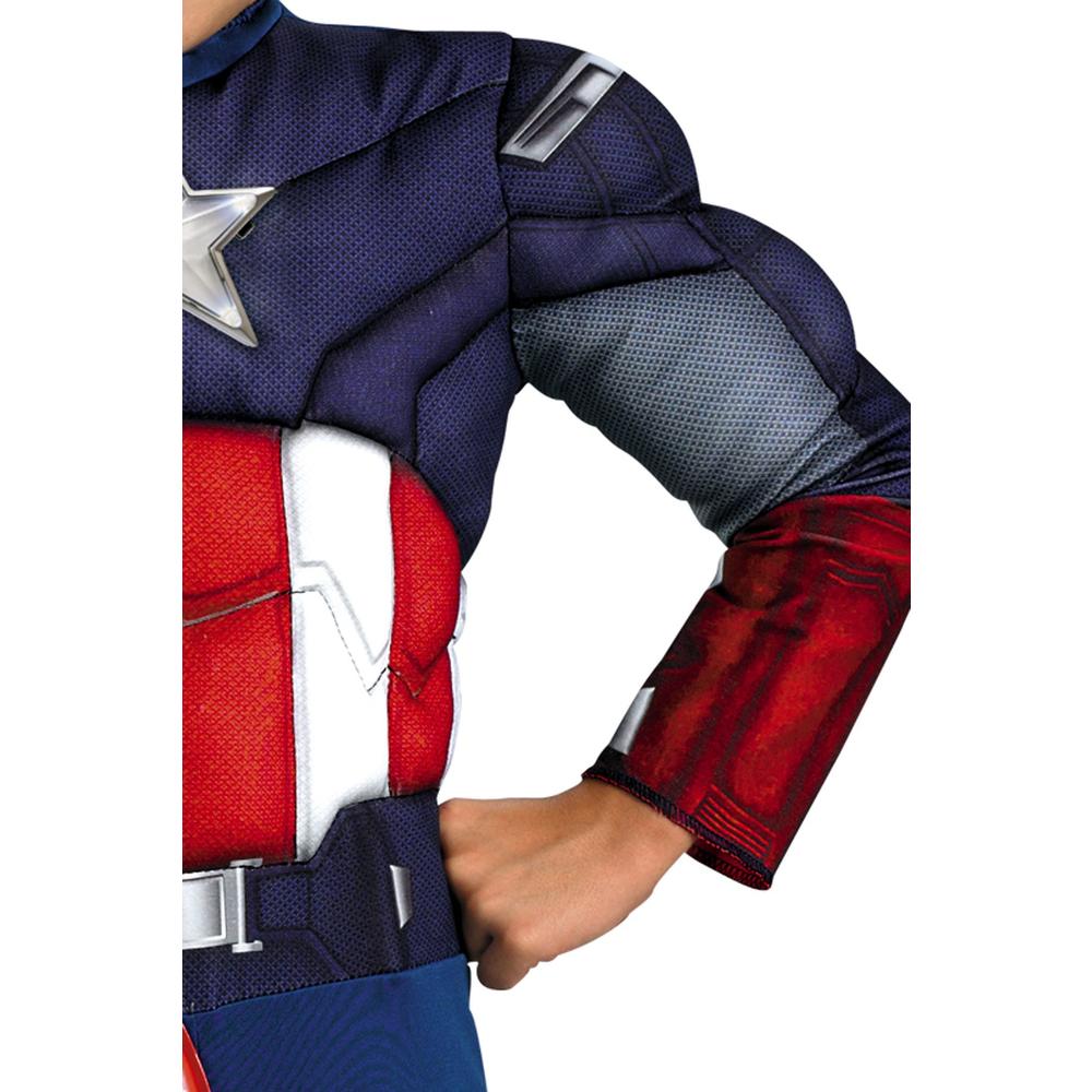 The Avengers Captain America Muscle Light-Up Boy's Halloween Costume