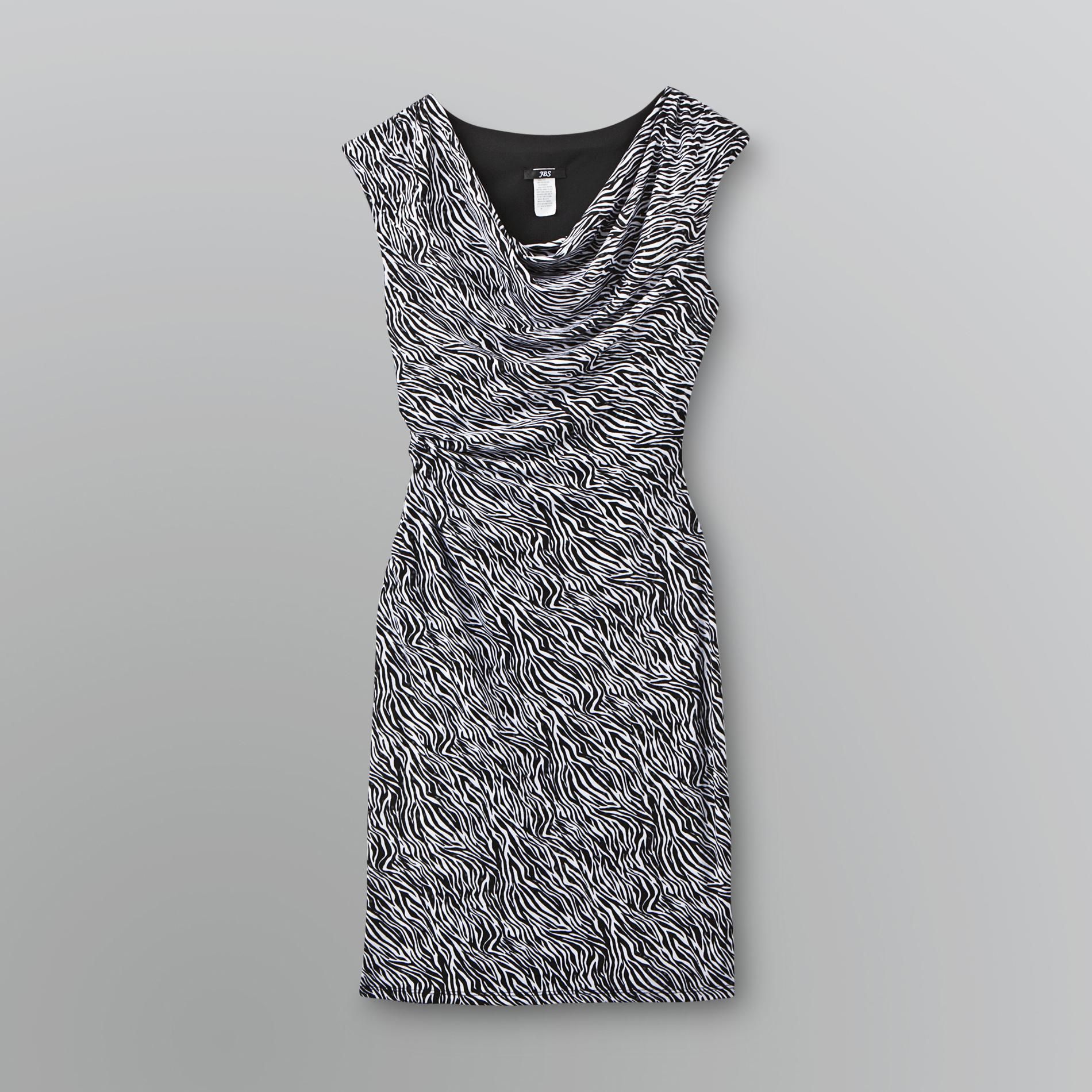 JBS Women's Shimmer Drape Dress - Zebra