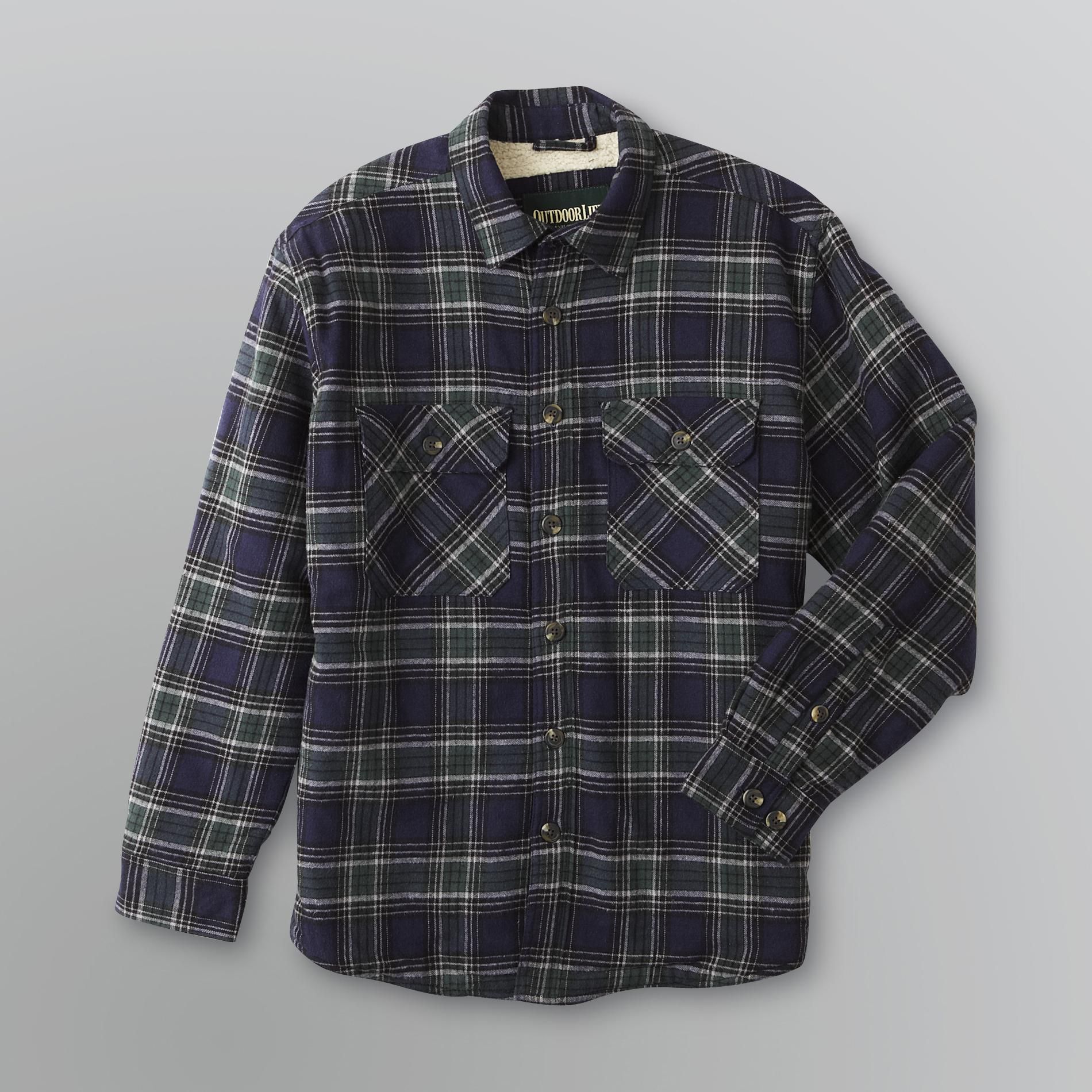 Outdoor Life Men's Plaid Flannel Shirt-Jacket