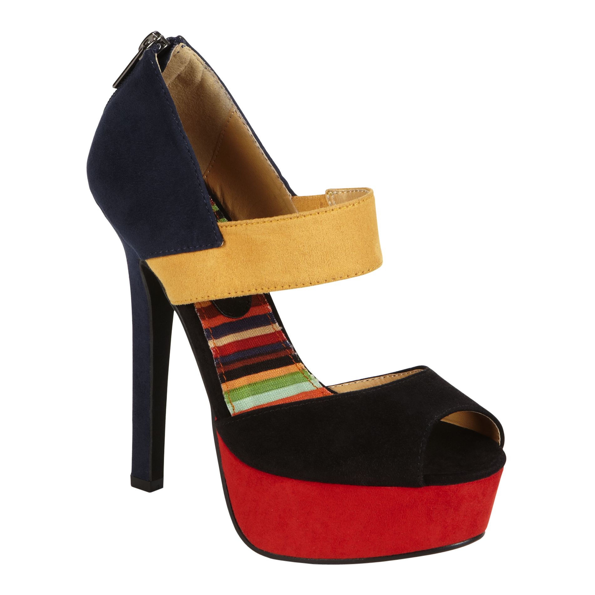 Bongo Women's Chandi Colorblock Platform Sandal - Black/Multi