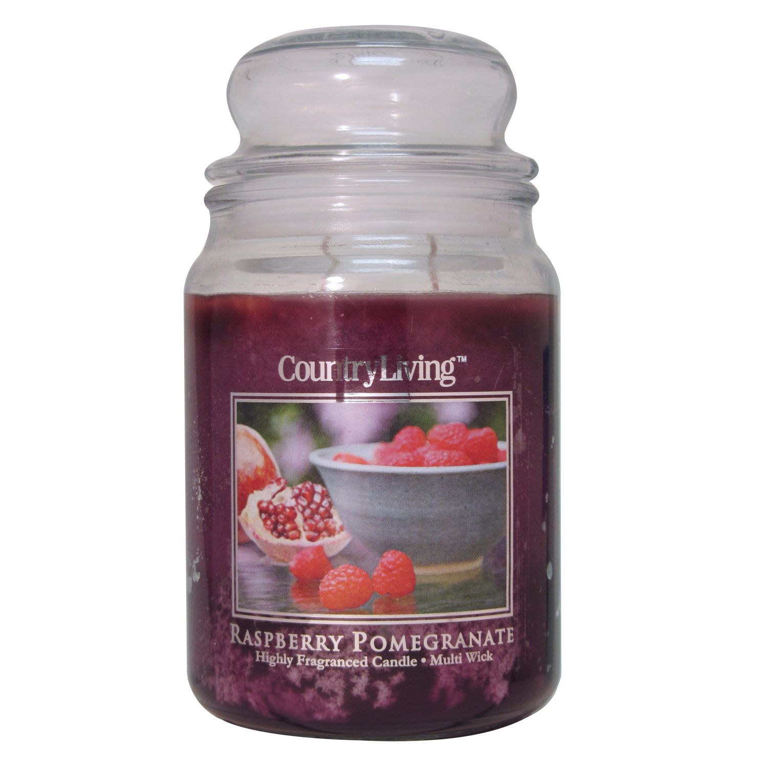 Country Living 18oz Jar Candle - Raspberry Pomegranate