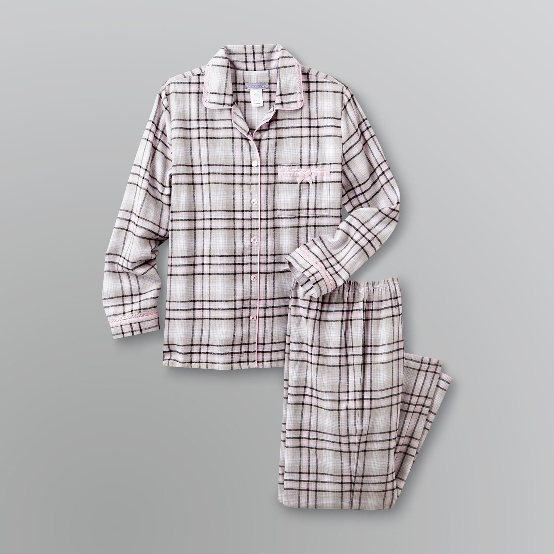 Laura Scott Women's Flannel Pajamas - Plaid Pattern