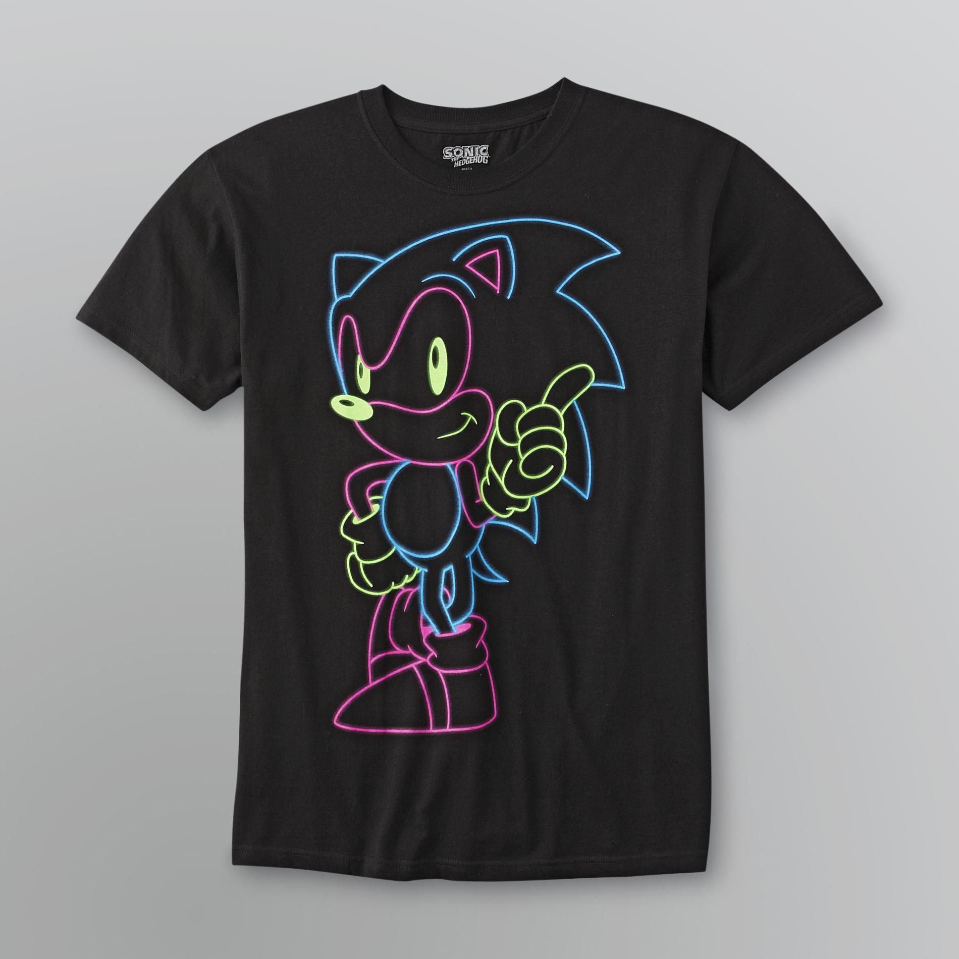 Young Men's Graphic T-Shirt - Neon Hedgehog