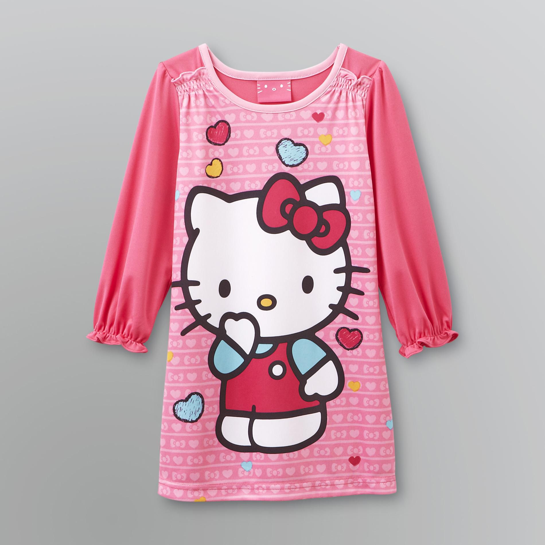 Hello Kitty Toddler Girl's Ruffled Nightgown