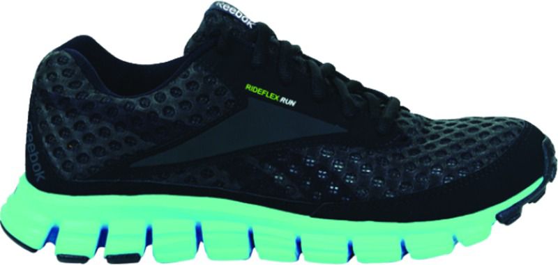 Reebok Women's Smoothflex CushRun Running Athletic  Shoe - Black/Green/Blue