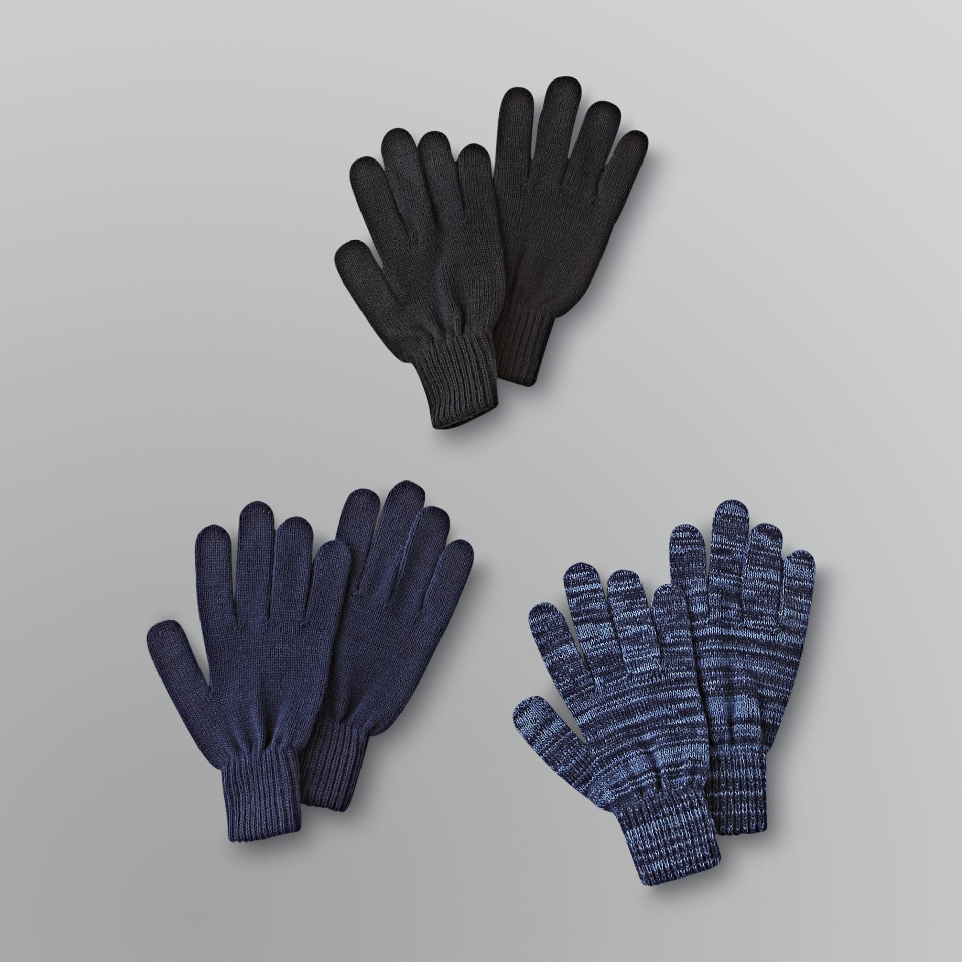 Attention Men's Knit Gloves - 3-Pairs