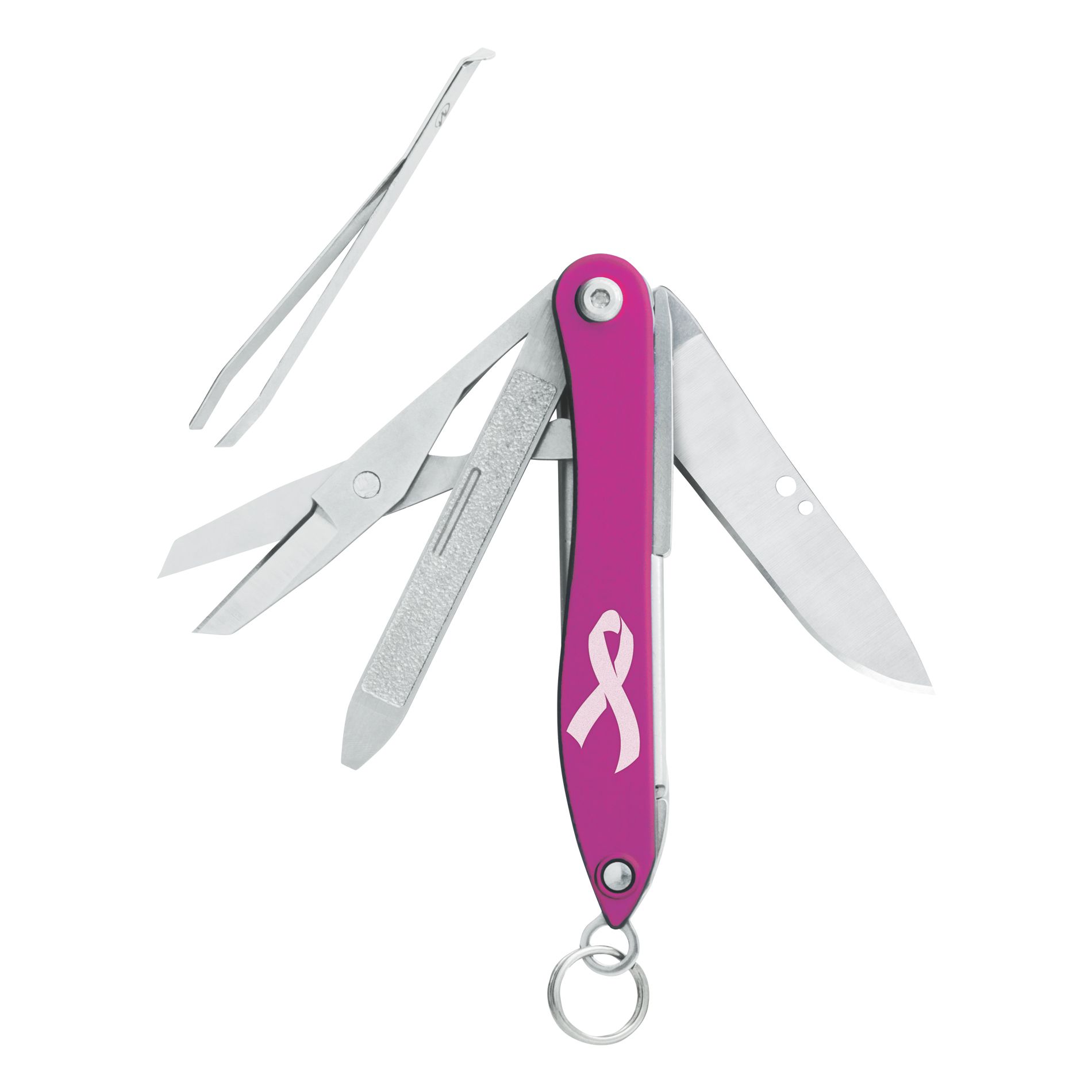 Hard Leather Pink BCA  Style Keychain Tool