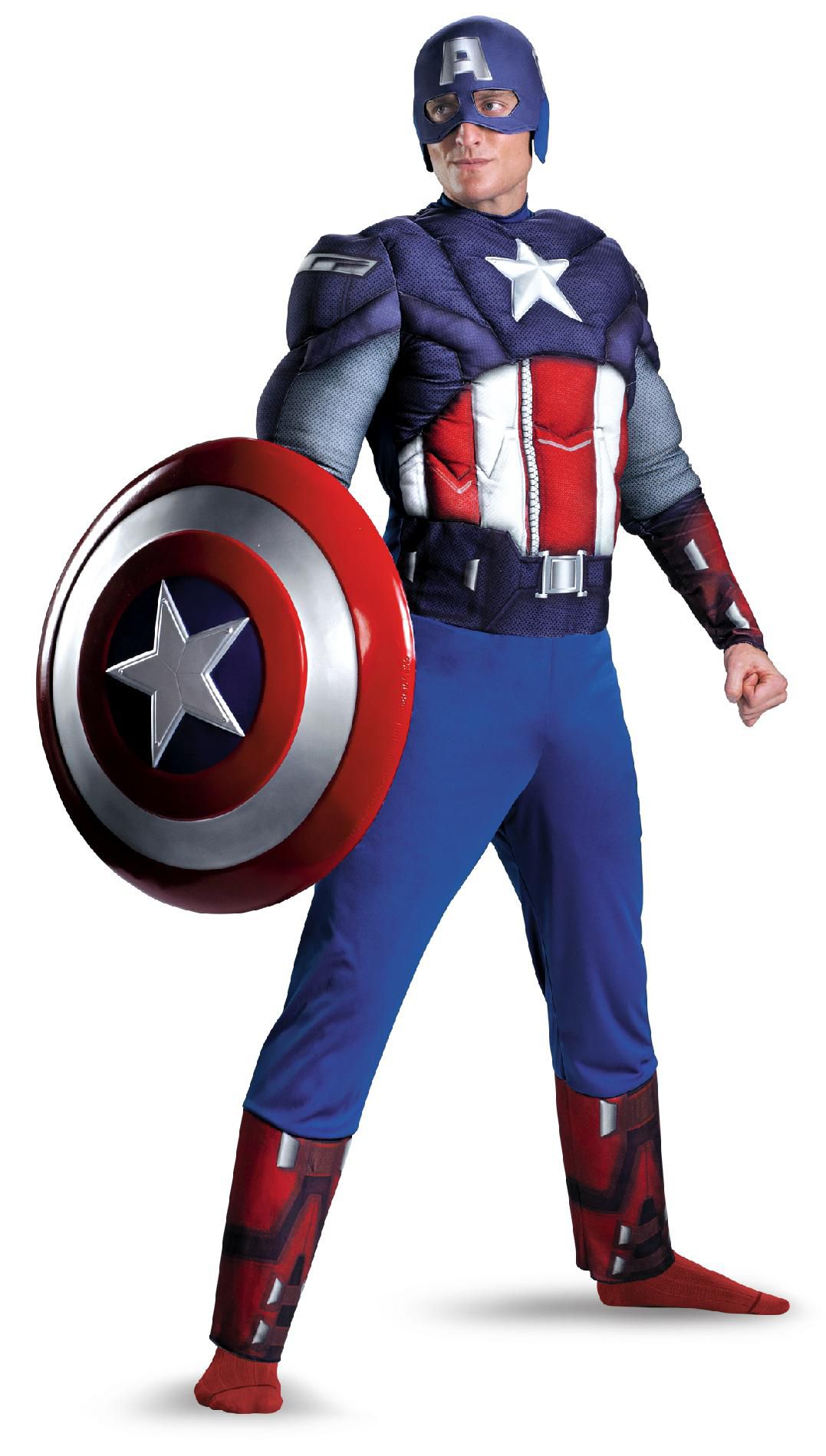 The Avengers Captain America Classic Muscle Adult Men's Halloween Costume