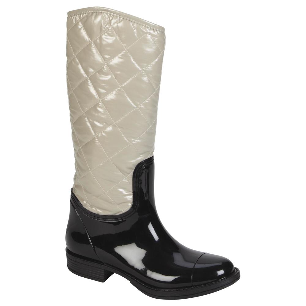 Personal Identity Women's Rain Boot Quilt Black/Grey