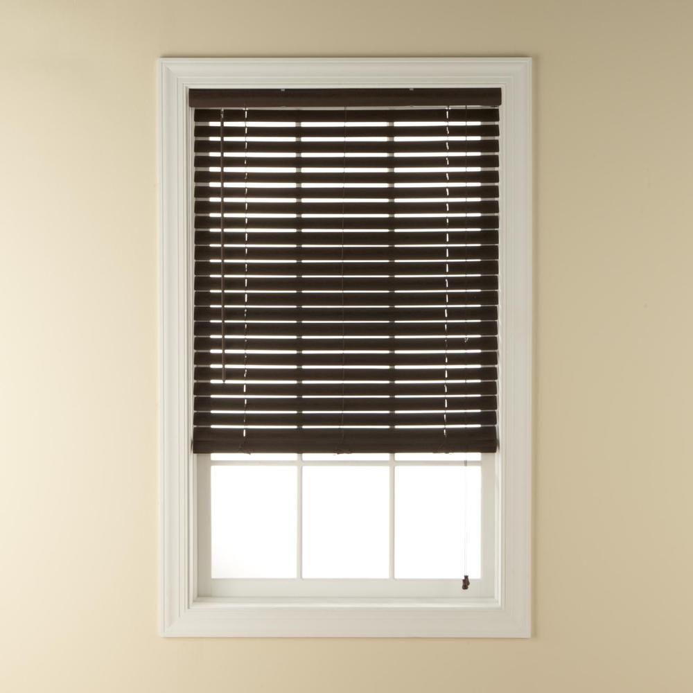 Bali Window Solutions Two-Inch Coffee-Color Embossed Vinyl Blinds