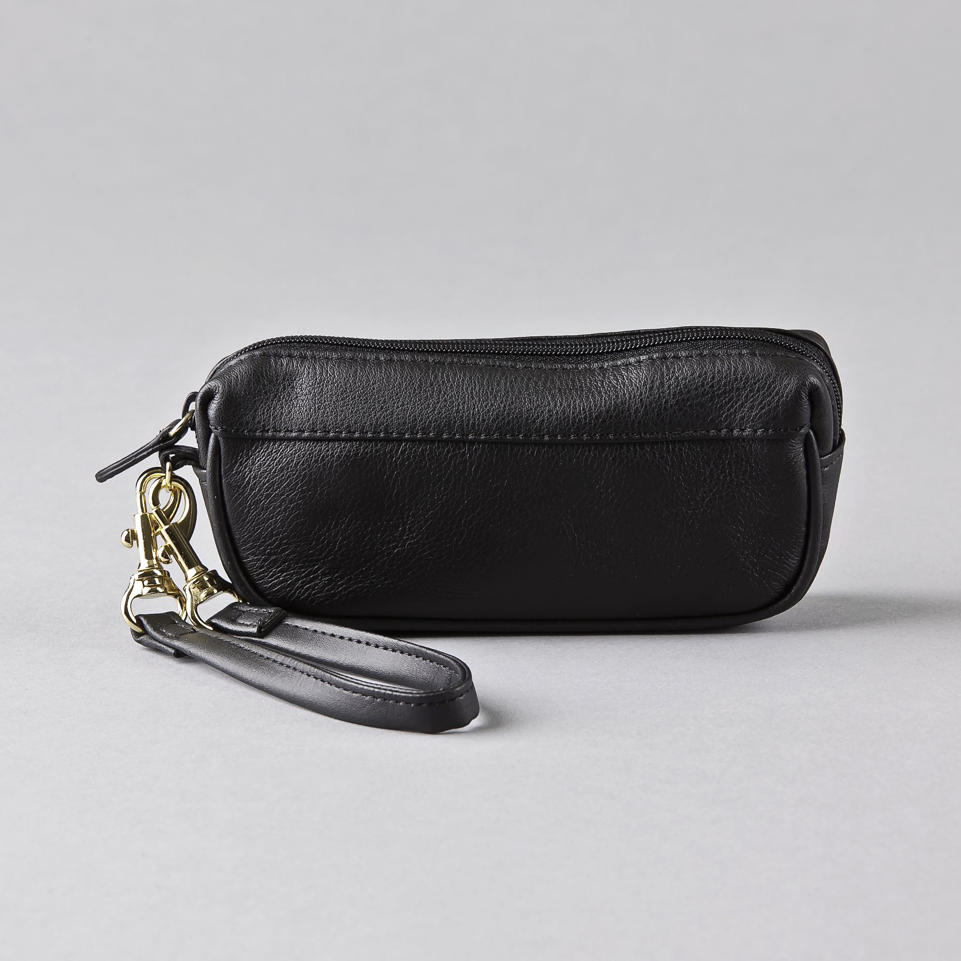 Rolf's Cigarette Case Top Zip Wristlet Leather