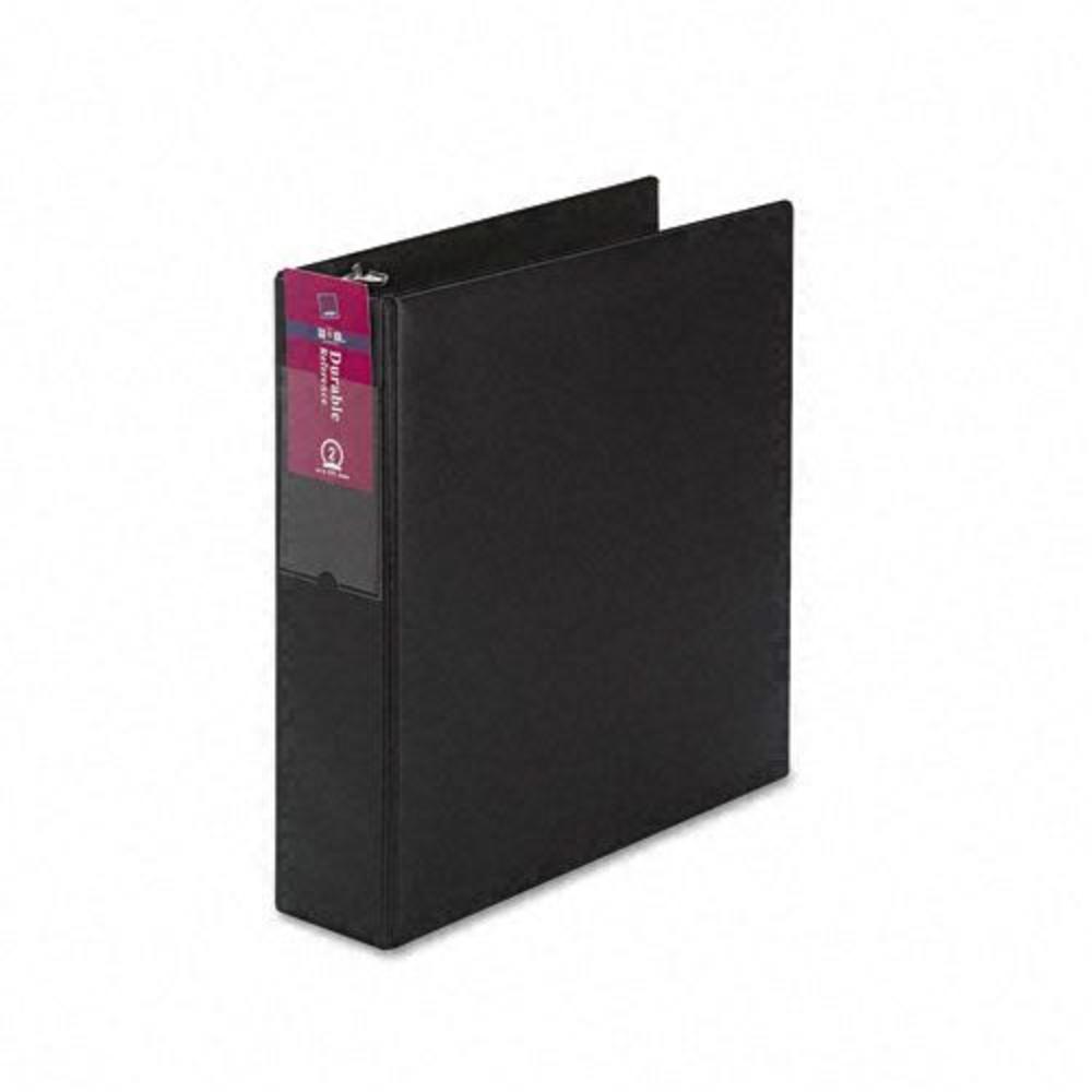 Avery AVE27556 Durable Binder with Slant Rings with Label Holder, 11 x 8 1/2, 2", Black